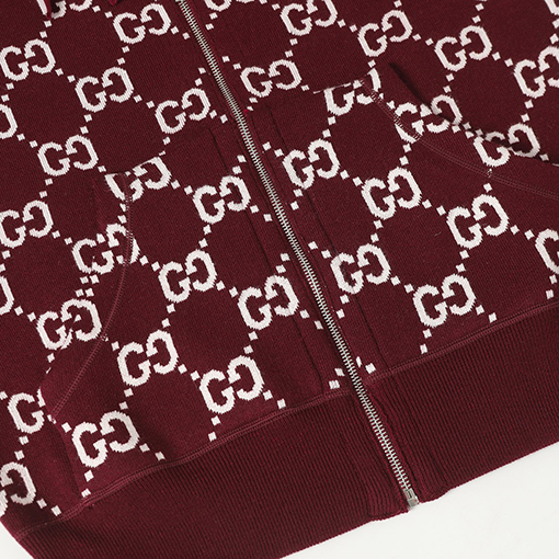 グッチスーパーコピー モノグラム柄のリバーシブルカシミアニットカーディガン