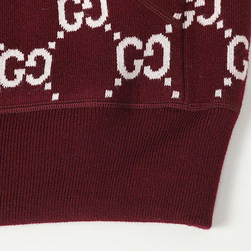 グッチスーパーコピー モノグラム柄のリバーシブルカシミアニットカーディガン