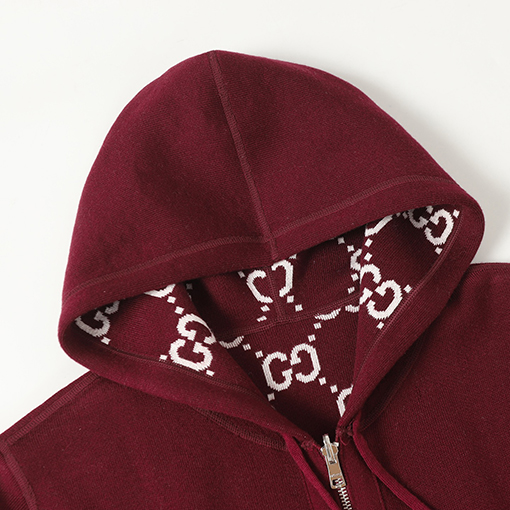 グッチスーパーコピー モノグラム柄のリバーシブルカシミアニットカーディガン