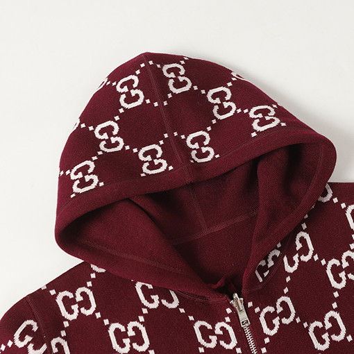 グッチスーパーコピー モノグラム柄のリバーシブルカシミアニットカーディガン