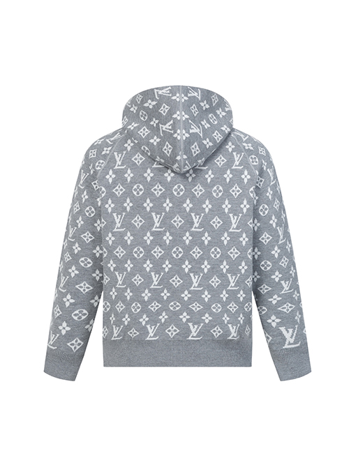 ルイヴィトン リバーシブル四つ葉のクローバージャカードカシミア混フード付きジャケット