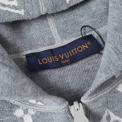 ルイヴィトン リバーシブル四つ葉のクローバージャカードカシミア混フード付きジャケット