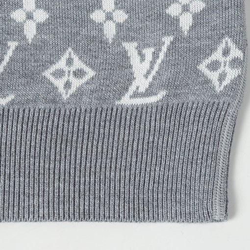 ルイヴィトン リバーシブル四つ葉のクローバージャカードカシミア混フード付きジャケット