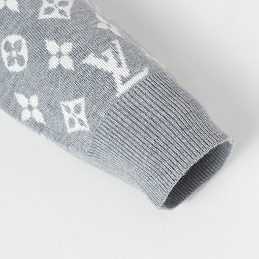 ルイヴィトン リバーシブル四つ葉のクローバージャカードカシミア混フード付きジャケット