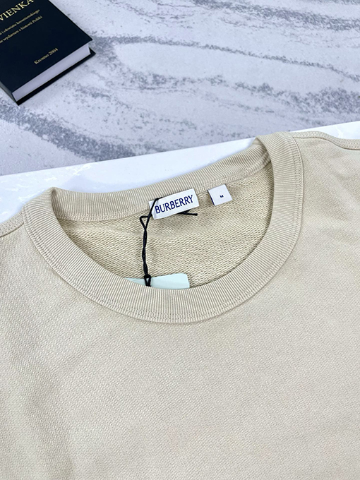 バーバリー チェック柄パッチワークウォーホースクルーネックスウェットシャツ