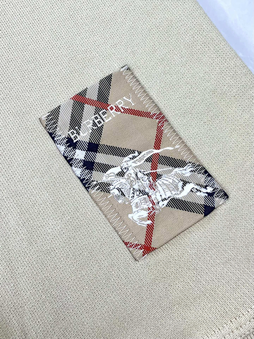 バーバリー チェック柄パッチワークウォーホースクルーネックスウェットシャツ