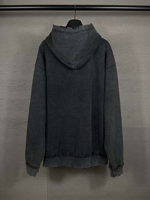 バレンシアガ FASHION DESIGNER レターアート ゴールド&シルバー ピンクプリント ジッパー フード付きスウェットシャツ