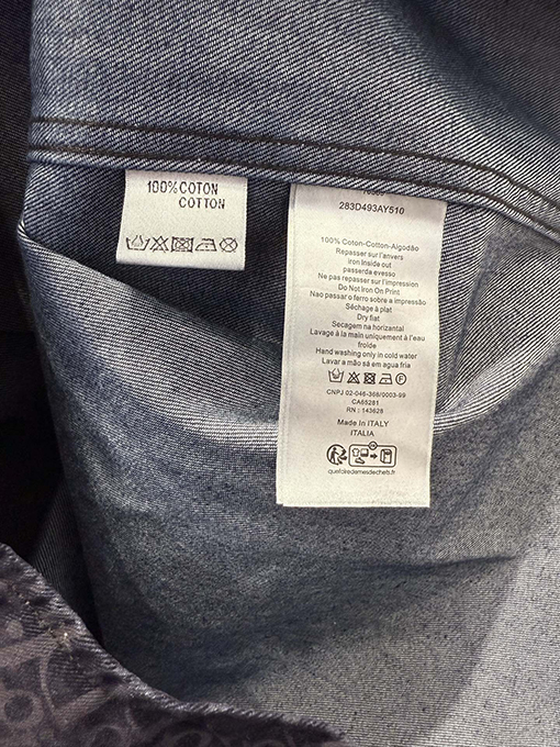 DIOR X KAWS 限定蛇年刺繍りフロックバーンアウトモノグラムプリントシャツ