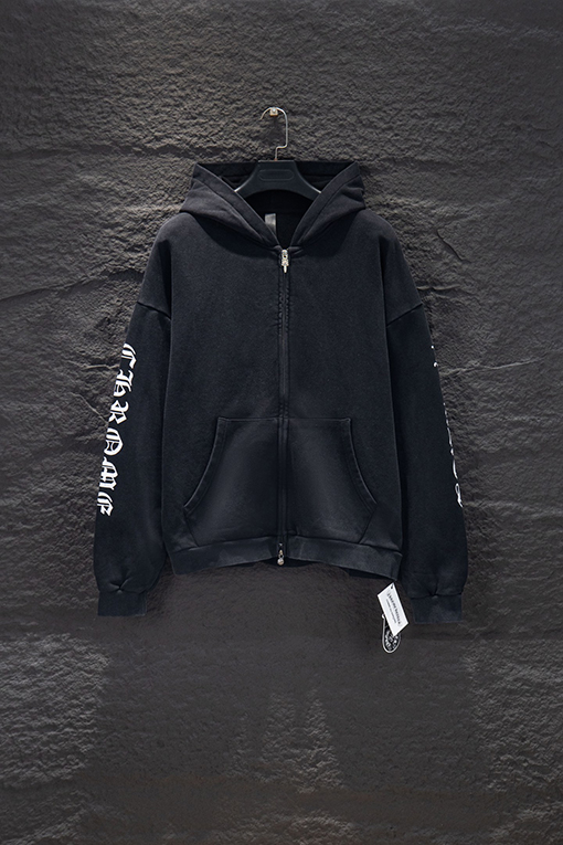 クロムハーツコピー 新しいダメージのダブルジッパージャケット