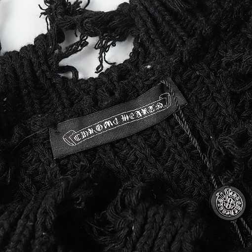 クロムハーツ ランウェイスタイルのチャンキーニットのルーズフィットセーター