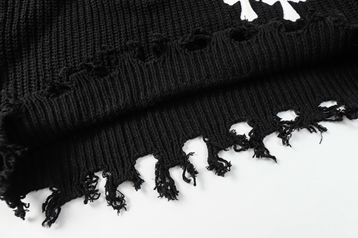 クロムハーツ ランウェイスタイルのチャンキーニットのルーズフィットセーター