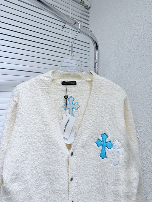 クロムハーツ ランウェイスタイルのニットカーディガン