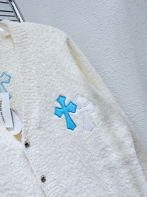 クロムハーツ ランウェイスタイルのニットカーディガン