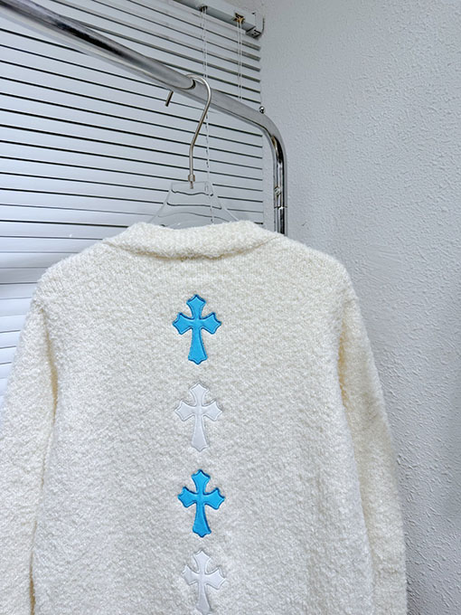 クロムハーツ ランウェイスタイルのニットカーディガン