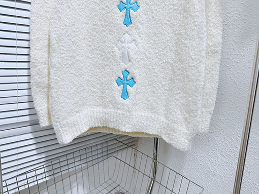 クロムハーツ ランウェイスタイルのニットカーディガン