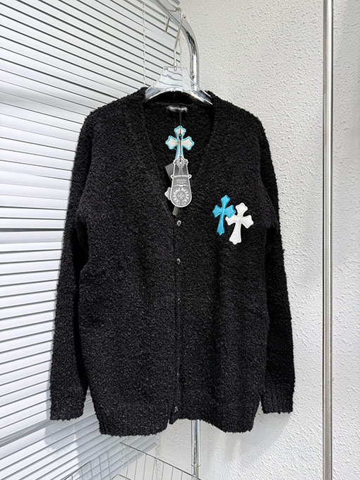 クロムハーツ ランウェイスタイルのニットカーディガン