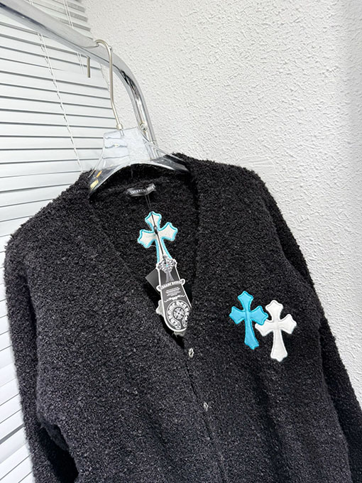 クロムハーツ ランウェイスタイルのニットカーディガン