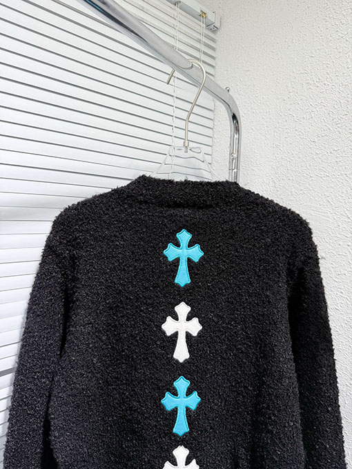 クロムハーツ ランウェイスタイルのニットカーディガン