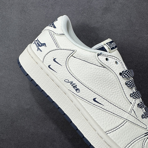 シュプリーム Nike Air Jordan 1 Low X Supremeコピー ローカット レトロルシューズ