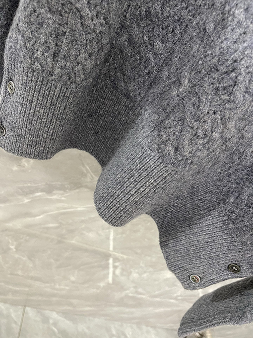 トムブラウン レディース透かし編みケーブルニットプルオーバーセーター