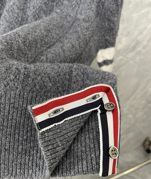 トムブラウン レディース透かし編みケーブルニットプルオーバーセーター