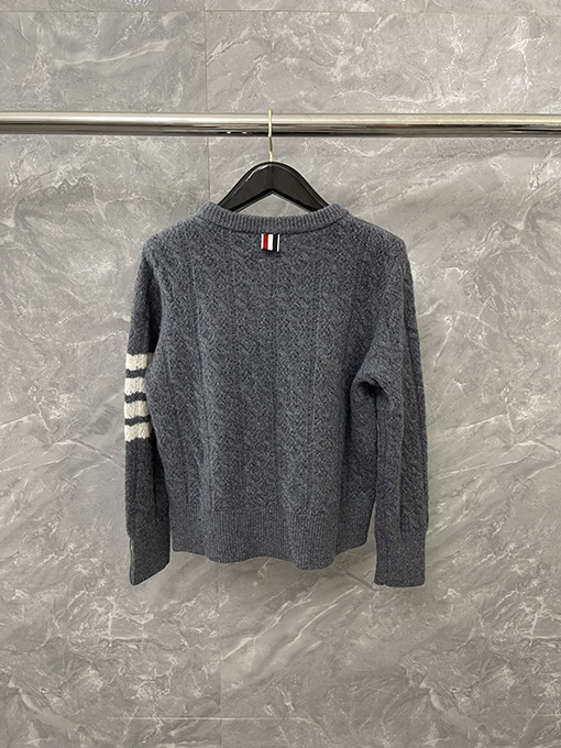 トムブラウン レディース透かし編みケーブルニットプルオーバーセーター