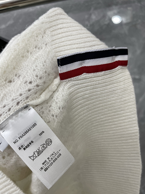 トムブラウン レディース透かし編みケーブルニットプルオーバーセーター