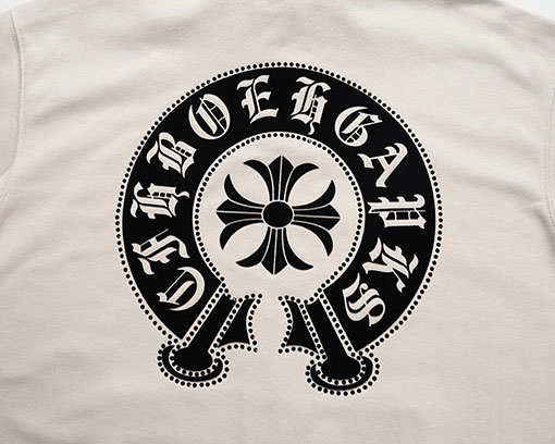 クロムハーツ ウォッシュと焼けしたフローラルアップリケ刺繍と透かしりのラインストーンしたフード付ジップアップスウェットシャツ