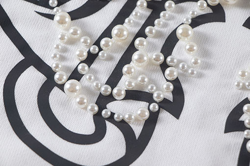 クロムハーツコピー 新しいパール反射プリントのテリースウェットシャツ