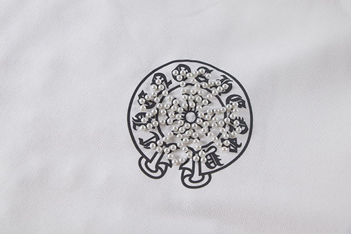 クロムハーツコピー 新しいパール反射プリントのテリースウェットシャツ