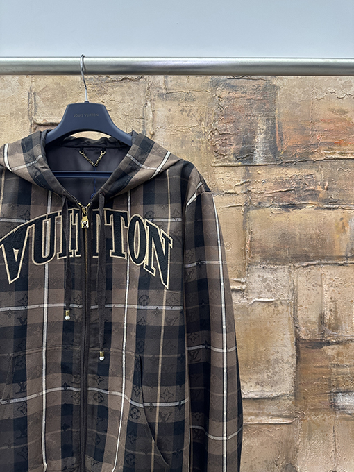 ルイヴィトンスーパーコピー チェック柄フード付きジャケット