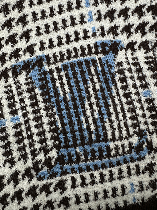 ルイヴィトン チェック柄ニットカーディガン