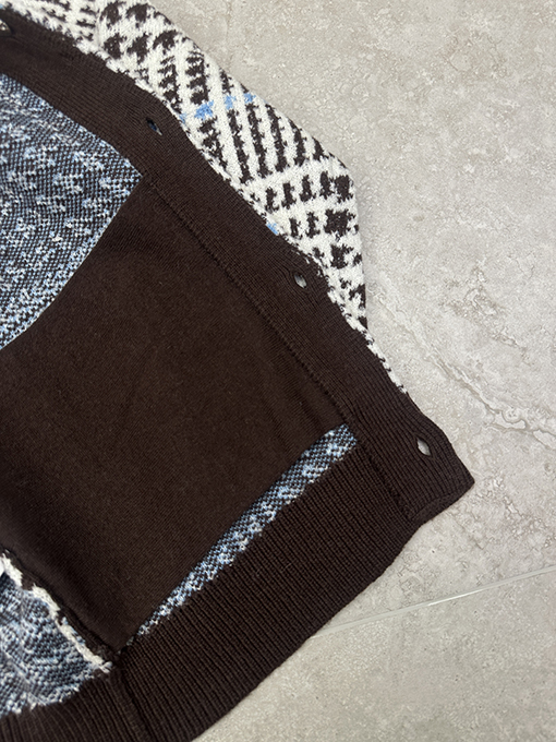 ルイヴィトン チェック柄ニットカーディガン