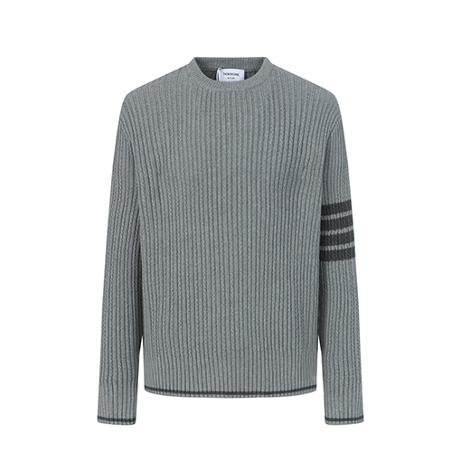 トムブラウン ストライプ柄クルーネック4本ストライプ長袖セーター