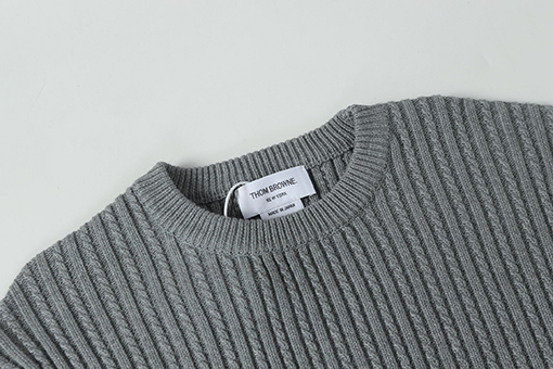 トムブラウン ストライプ柄クルーネック4本ストライプ長袖セーター