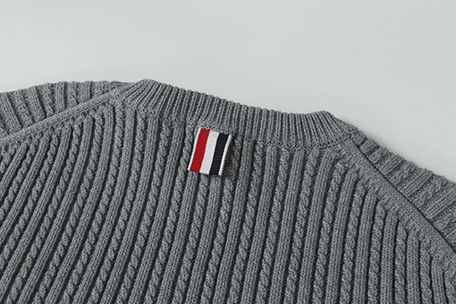 トムブラウン ストライプ柄クルーネック4本ストライプ長袖セーター