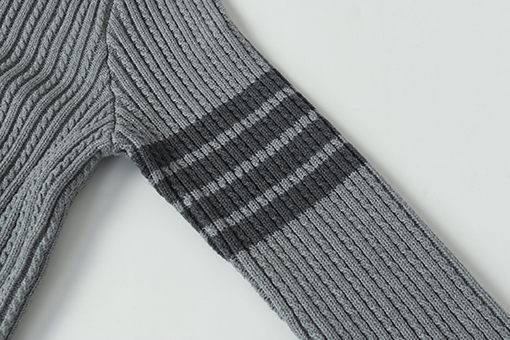 トムブラウン ストライプ柄クルーネック4本ストライプ長袖セーター