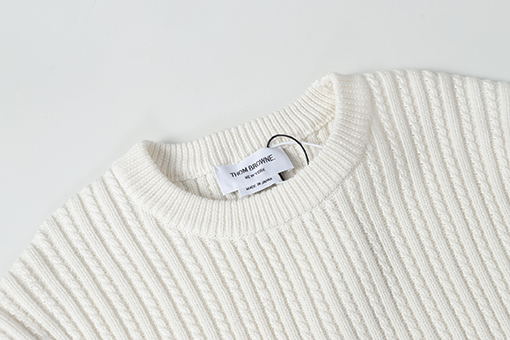 トムブラウン ストライプ柄クルーネック4本ストライプ長袖セーター