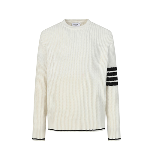 トムブラウン ストライプ柄クルーネック4本ストライプ長袖セーター