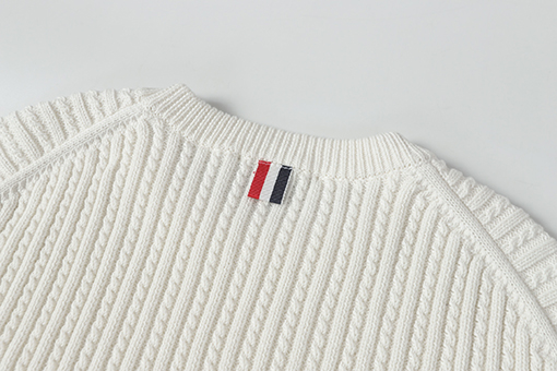 トムブラウン ストライプ柄クルーネック4本ストライプ長袖セーター