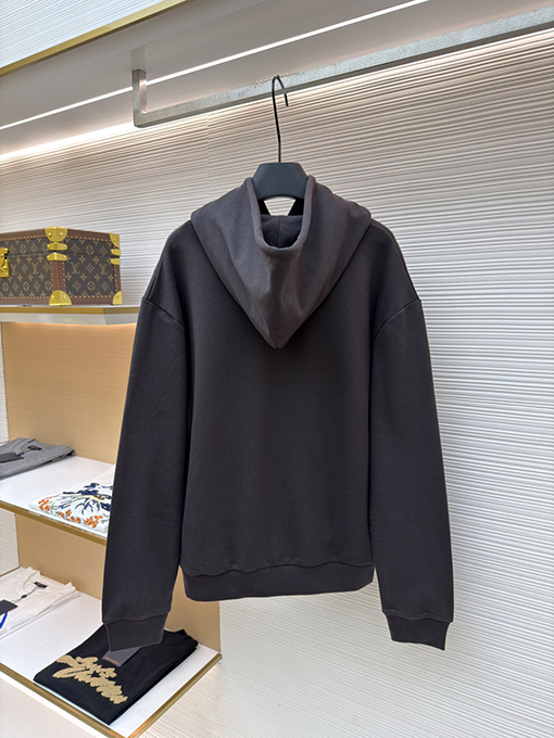 ルイヴィトン ラインストーンホワイトパールエンブレムフード付きスウェットシャツ