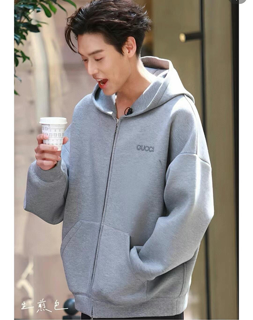 グッチ アップリケ バーンアウト 刺繍 ジップアップ パーカー