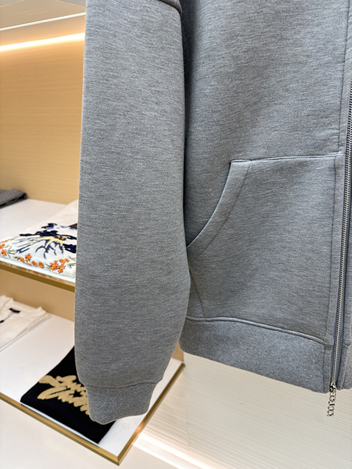 グッチ アップリケ バーンアウト 刺繍 ジップアップ パーカー