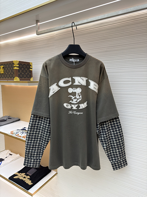 アクネストゥディオズ ACNE GYM ダメージロゴフェイクツーピース長袖シャツ