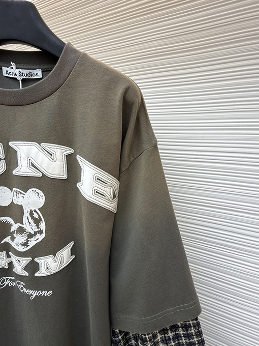 アクネストゥディオズ ACNE GYM ダメージロゴフェイクツーピース長袖シャツ