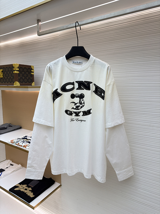 アクネストゥディオズ ACNE GYM ダメージロゴフェイクツーピース長袖シャツ