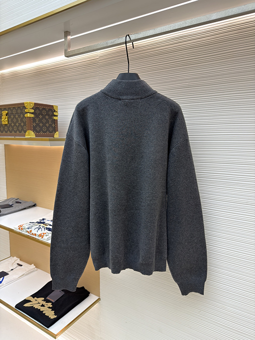 バレンシアガ Balenciaga スタンドカラーハーフジップコットンニットセーター