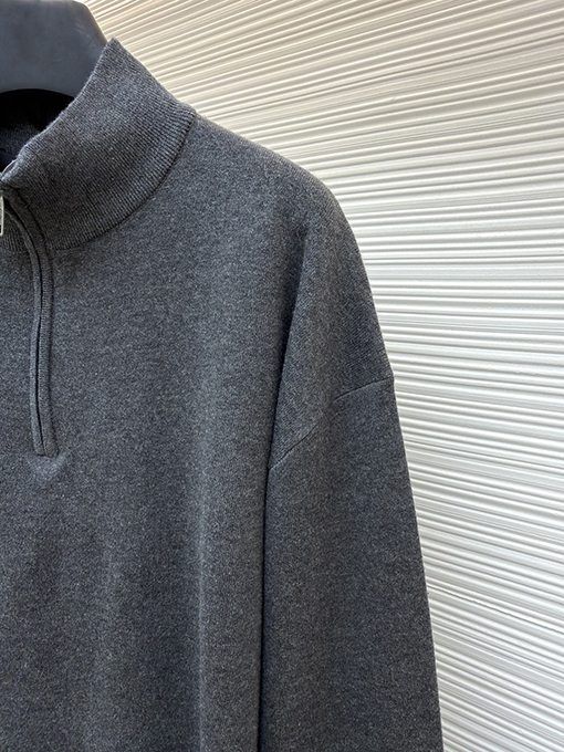 バレンシアガ Balenciaga スタンドカラーハーフジップコットンニットセーター