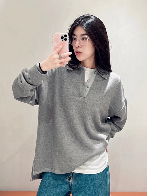 ロエベコピー シンプルなボタンダウンポロシャツ