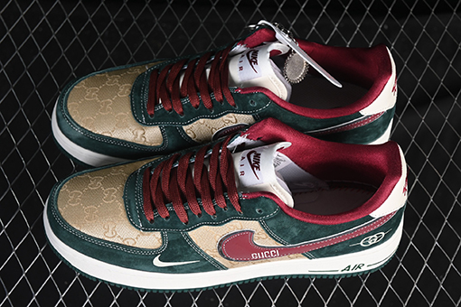 グッチ Nike Air Force 1'07 Low X Gucci コラボレーションローカットカジュアルスニーカー